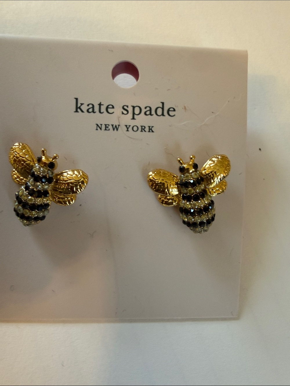 kate spade Gold and Black Bee Stud Earrings - Picture 3 of 3
